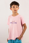 Feather Front T-Shirt*Soft Pink