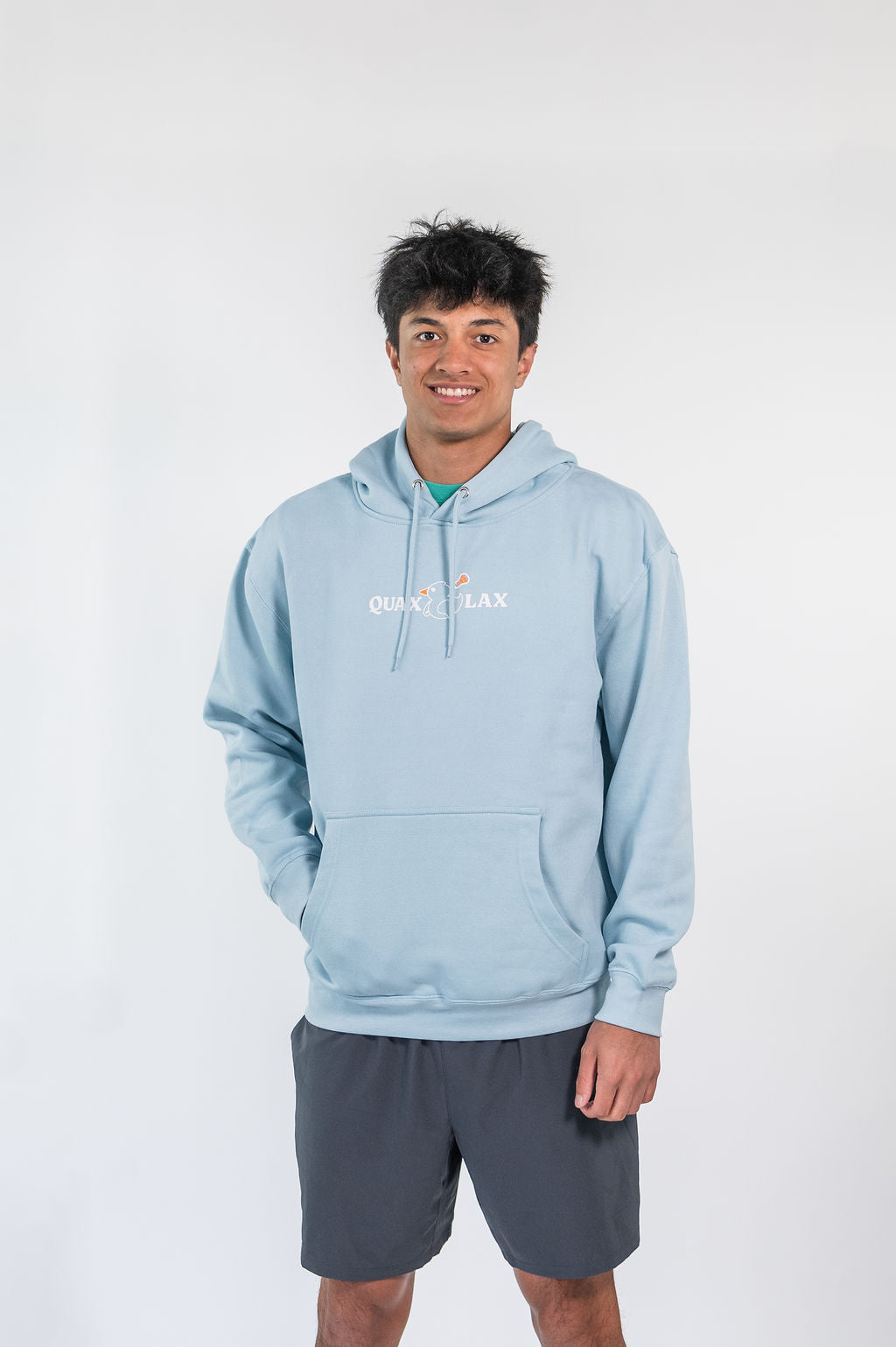 Cozy Quax Hoodie*Blue Mist & White