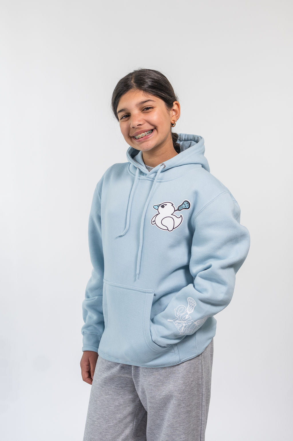 Determined Duck Hoodie*Blue Mist
