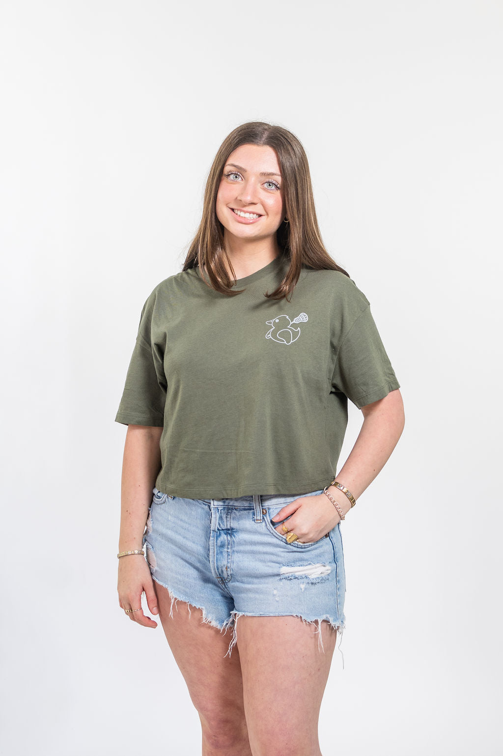 Love Struck Duck Crop*Military Green