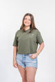 Love Struck Duck Crop*Military Green