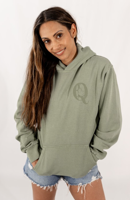 Quax Puff Duck Hoodie - Oil Green