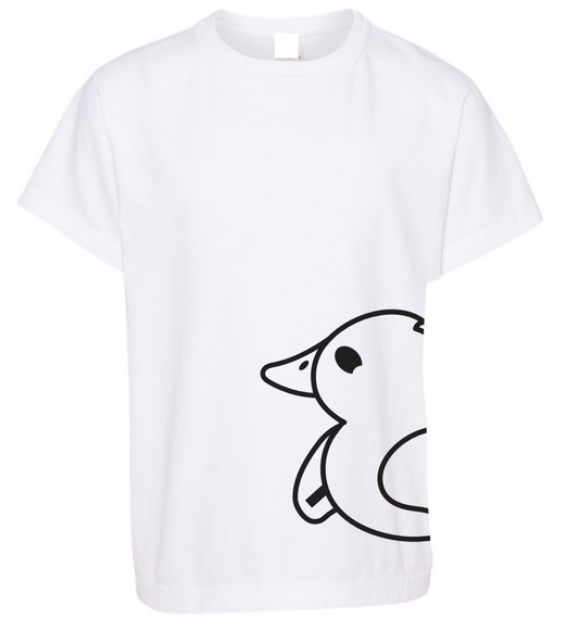 Youth Garment Dyed Duck Around T-Shirt - White