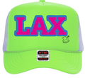 LAX x QUAX Hat - Neon Green/Pink