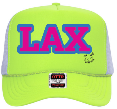 LAX x QUAX Hat - Neon Yellow/Pink