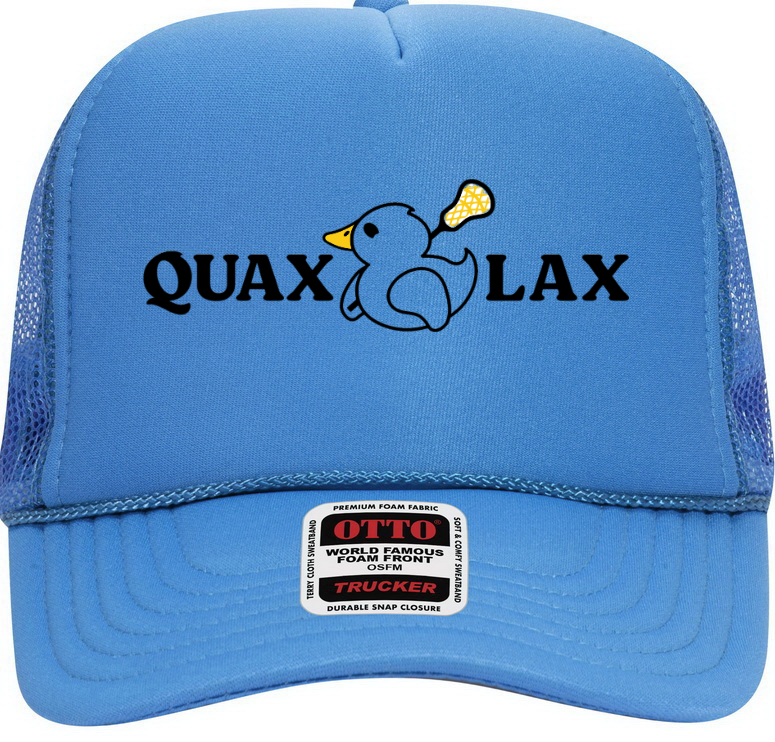 Quax in Front Foam Trucker Hat* Blue