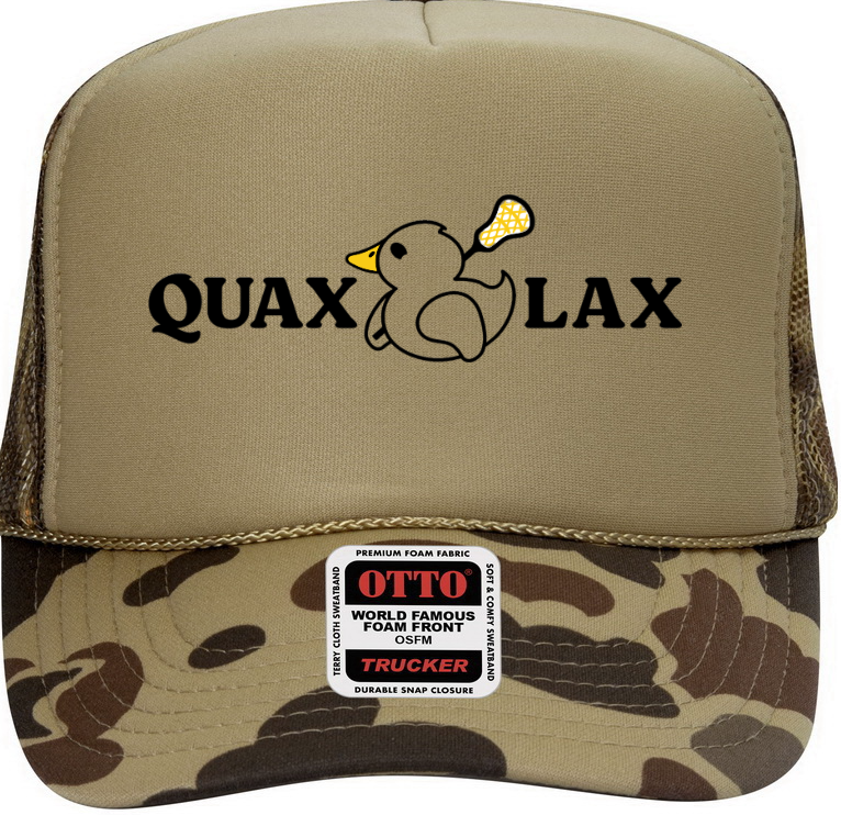 Quax in Front Foam Trucker Hat* Brown Camo