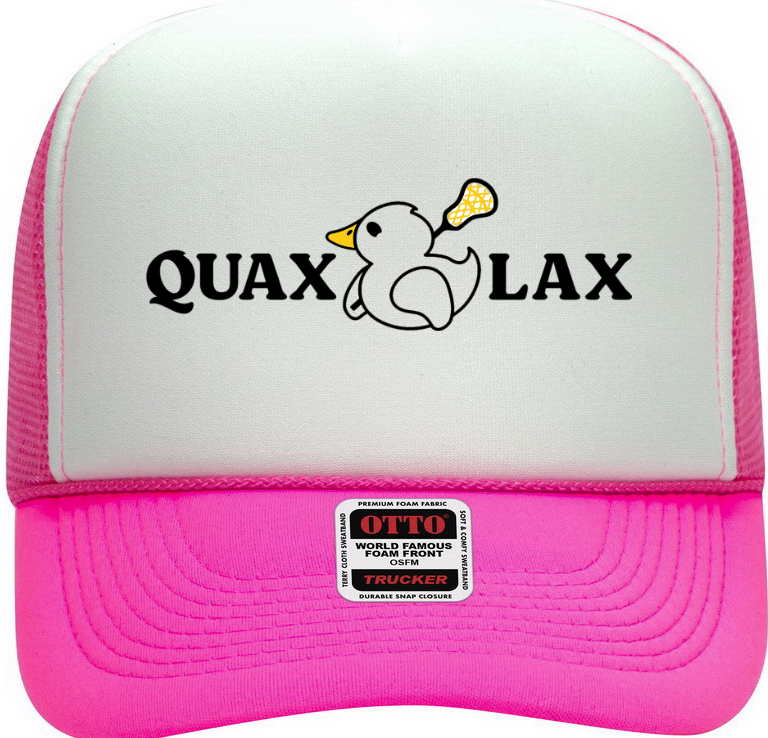 Quax in Front Foam Trucker Hat* Hot Pink