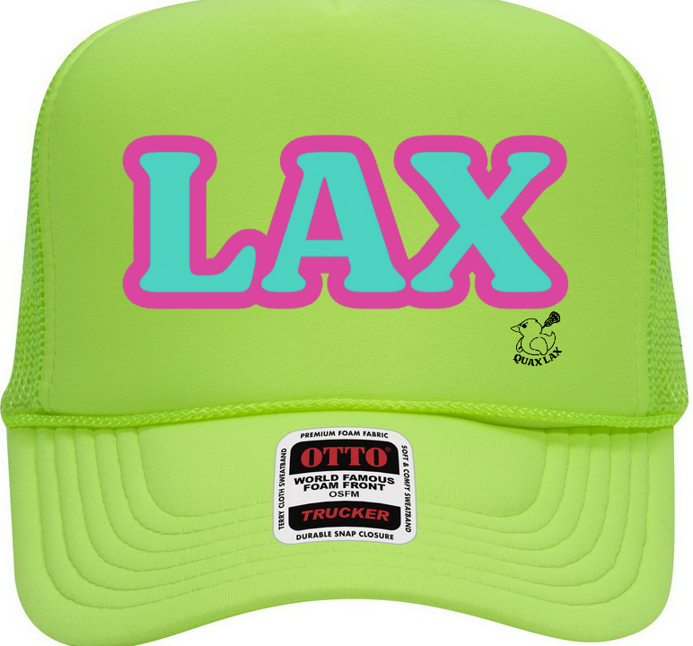 LAX x QUAX Hat - neon green