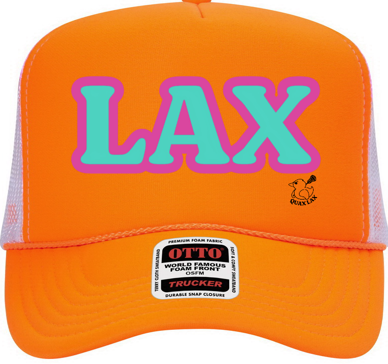 LAX x QUAX Hat - neon orange