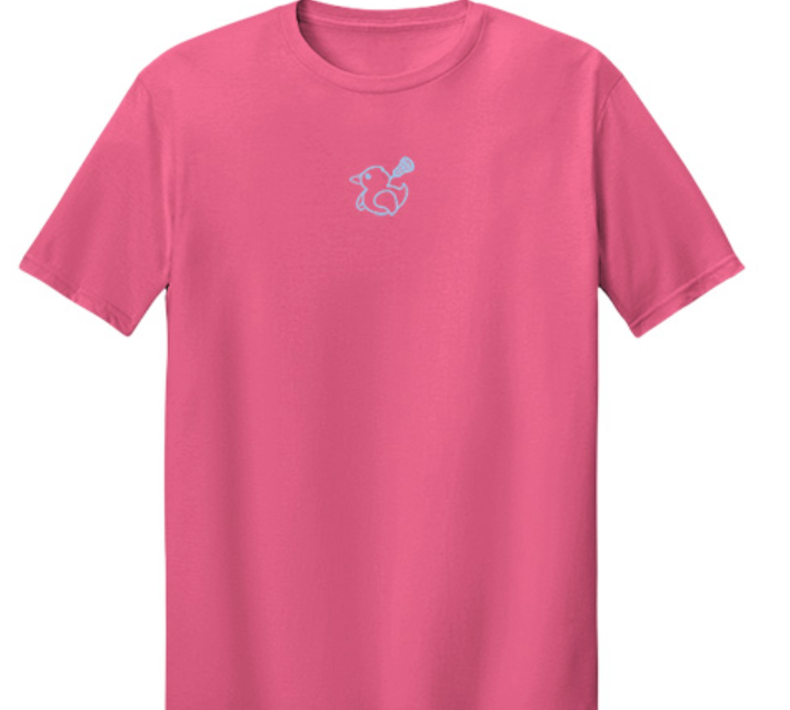 Lax Chik T-Shirt * Neon Pink/Blue