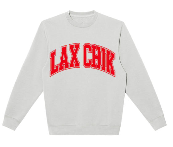 College CHIK Crew Sweatshirt * Light Grey