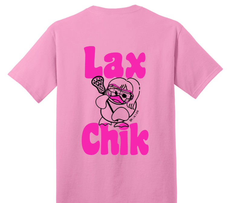 Lax Chik Graphic T-Shirt * Pink