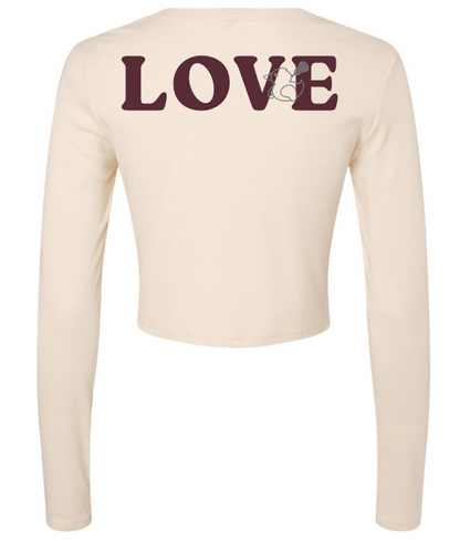 Love Struck Duck Long Sleeve Fitted Crop