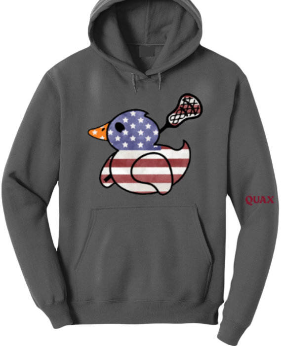 Star-Spangled Duck Hoodie - Charcoal Grey