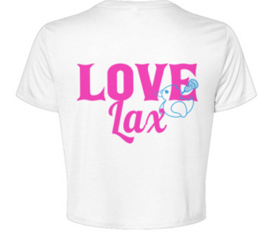 Quax Loves Lax Crop T-Shirt - White