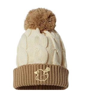 Down with the Duck Beanie - Ivory and Beige